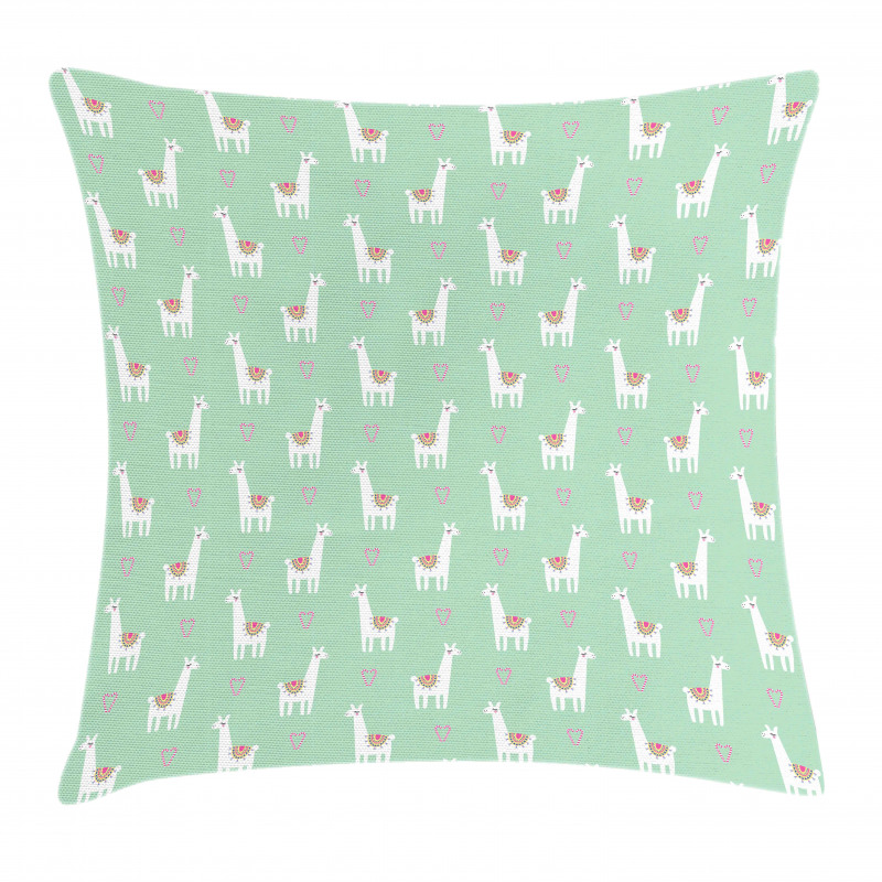 Candy Cane Hearts Pillow Cover