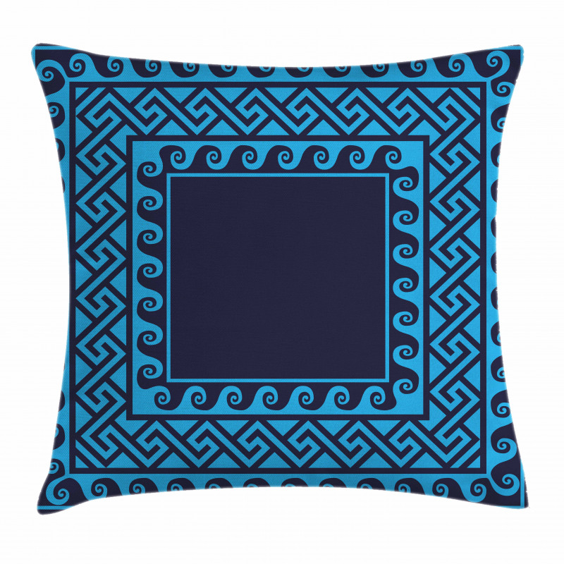 Swirl Waves Hellenic Pillow Cover
