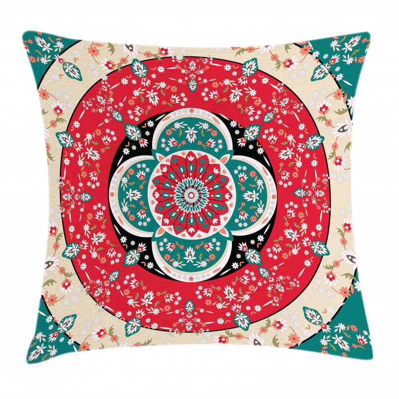 Circles Blooms Pillow Cover