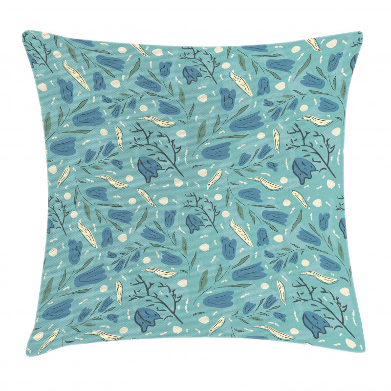 Aquarelle Floral Motif Pillow Cover