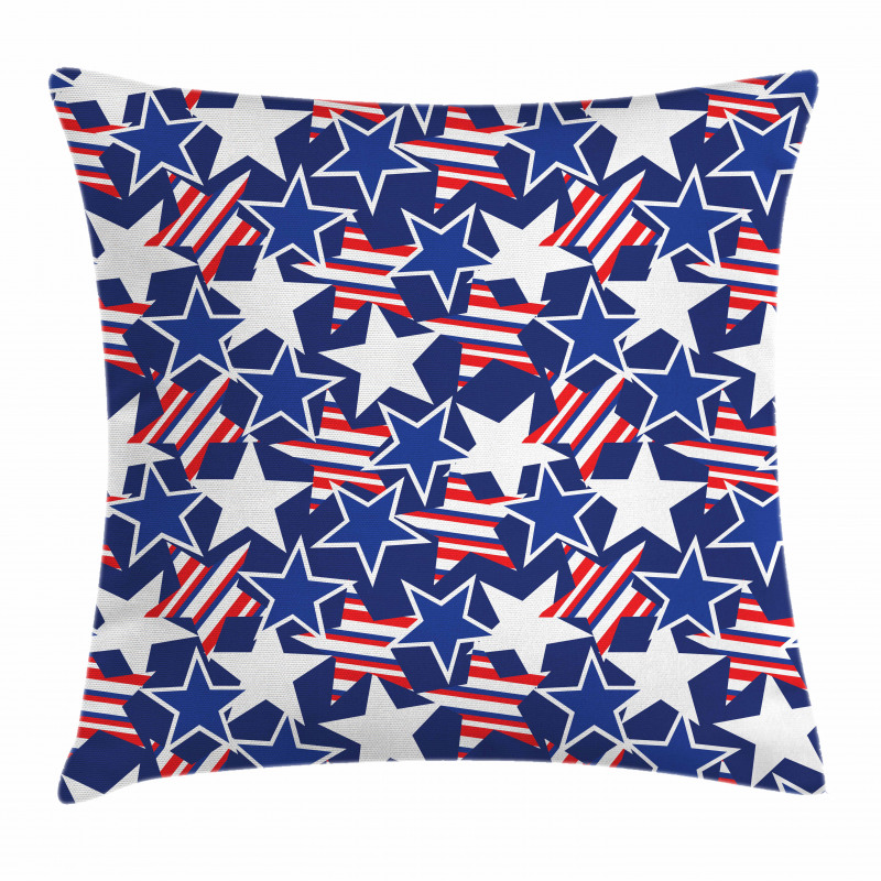 Patriotic American Star Pillow Cover