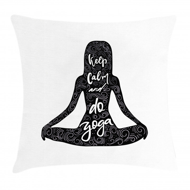 Do Yoga Words Girl Pillow Cover