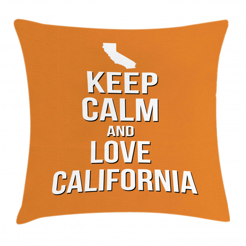 Love California Map Pillow Cover