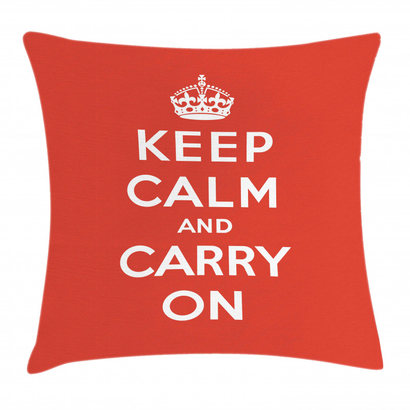 Royal UK Crown Red Pillow Cover