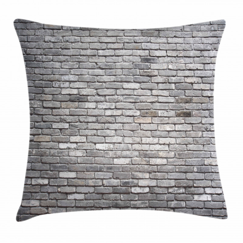 Aged Rough Brick Wall Pillow Cover