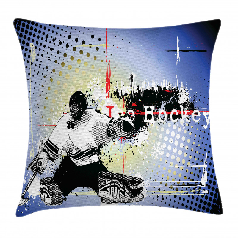Player Snow Cityscape Pillow Cover