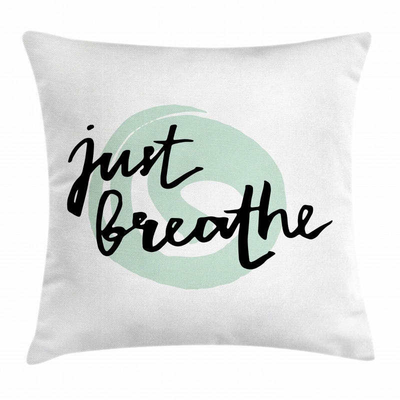 Modern Brush Words Pillow Cover