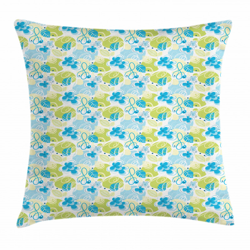 Pastel Whimsical Doodle Pillow Cover