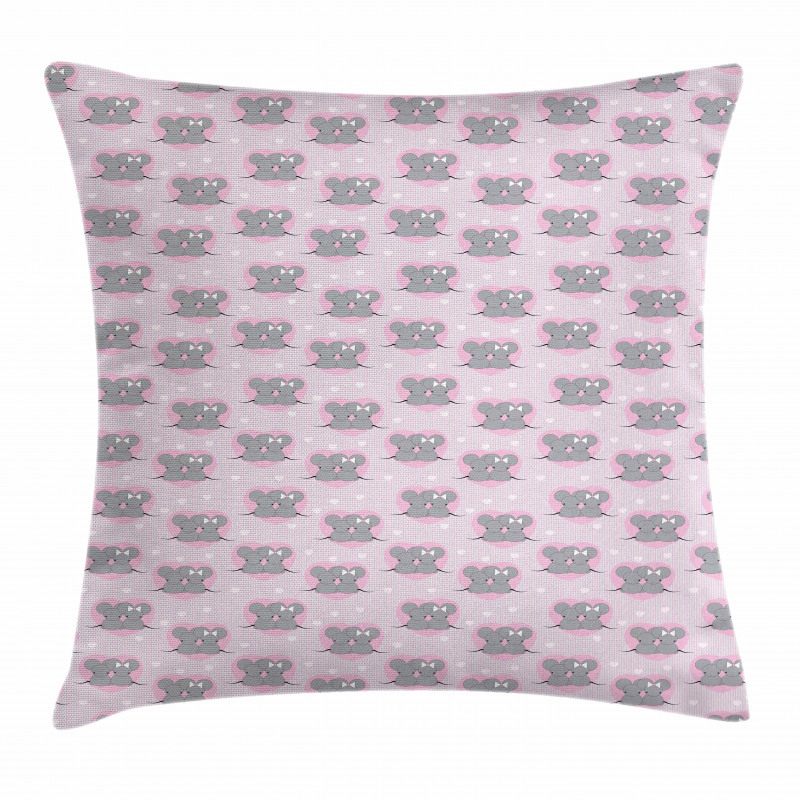 Mouse Hearts Pillow Cover
