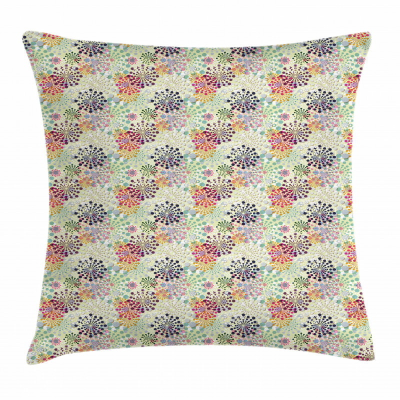 Ornamental Dots Design Pillow Cover