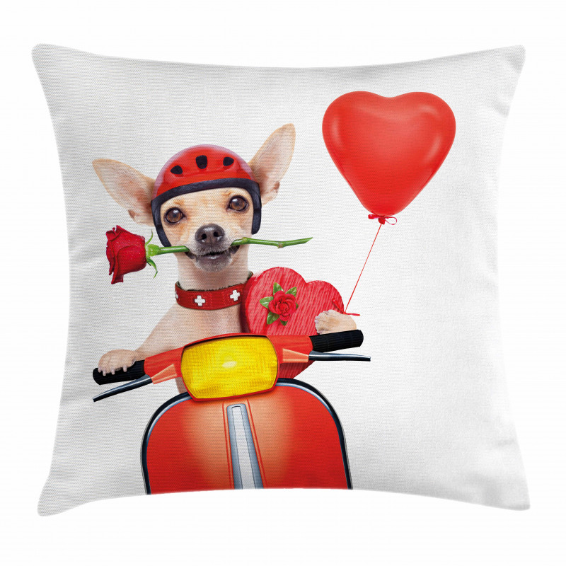 Romantic Chihuahua Pillow Cover