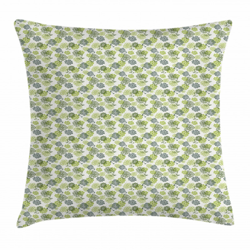 Abstract Floral Polka Dot Pillow Cover