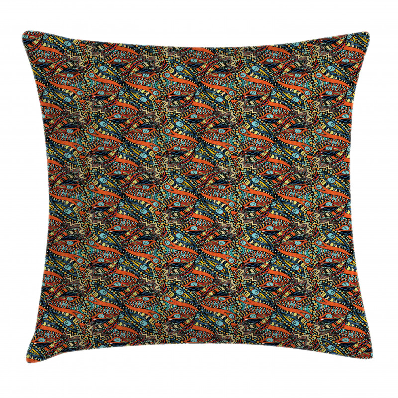 Abstract Waves Pattern Pillow Cover
