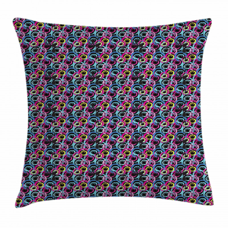 Spiral Brush Graffiti Pillow Cover