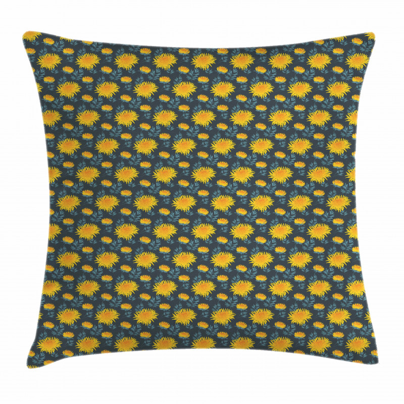 Yellow Chrysanthemum Pillow Cover