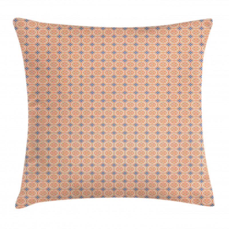 Floral Motif and Stars Pillow Cover