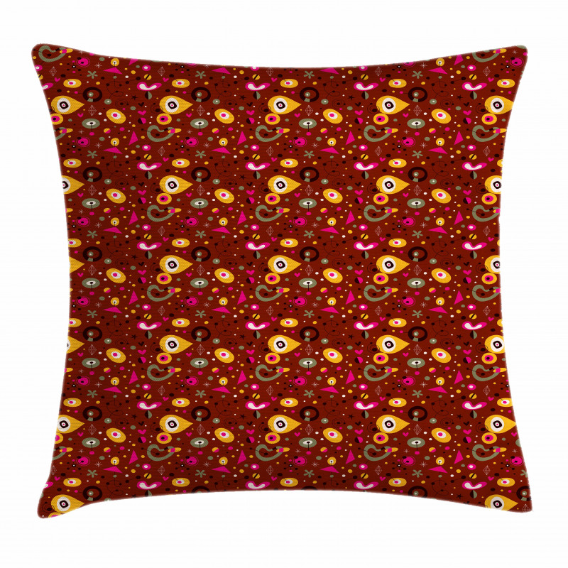 Colorful Fifties Shapes Pillow Cover
