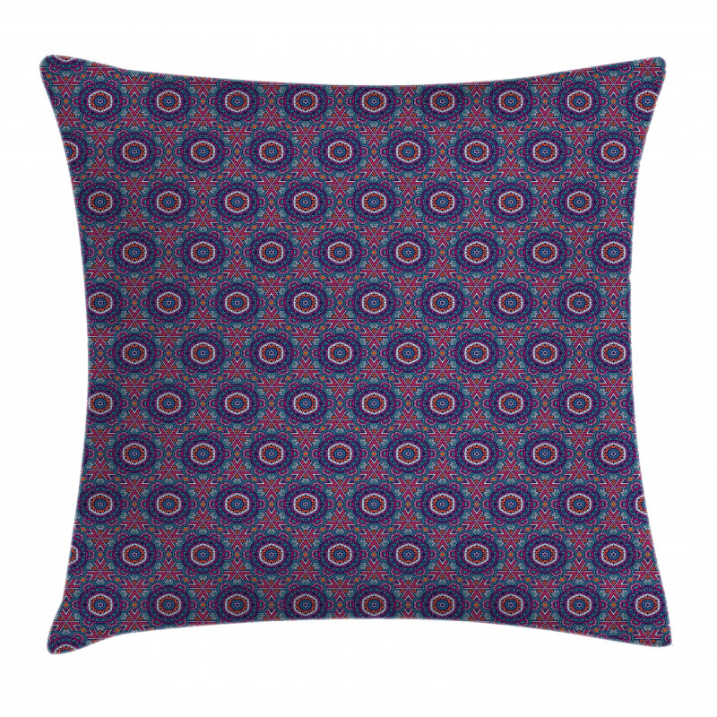 Floral Design Stripes Pillow Cover