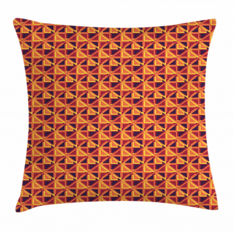 Warm Toned Triangles Pillow Cover