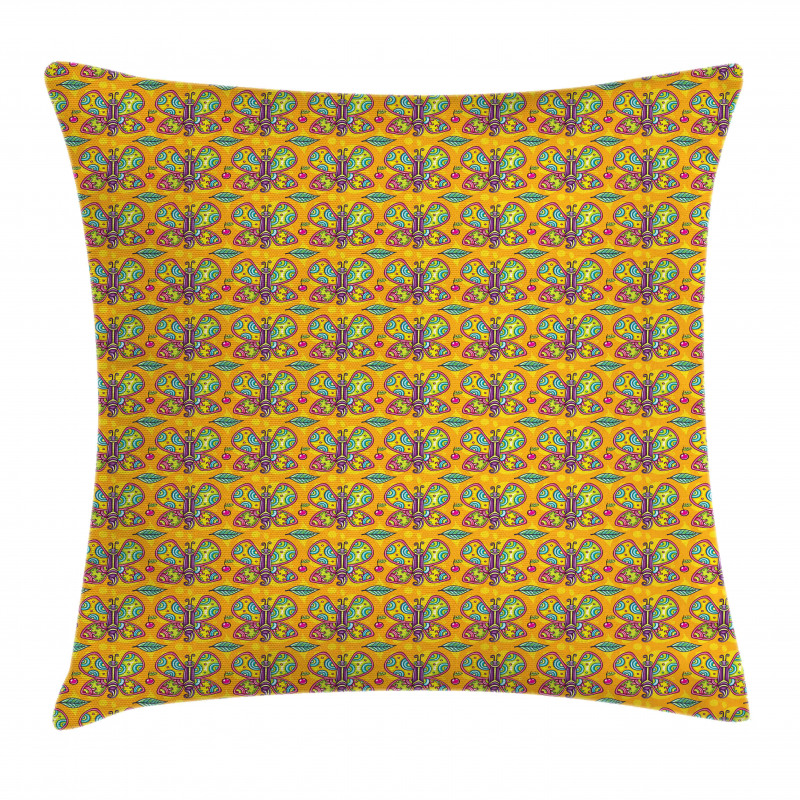 Colorful Animal Motif Pillow Cover