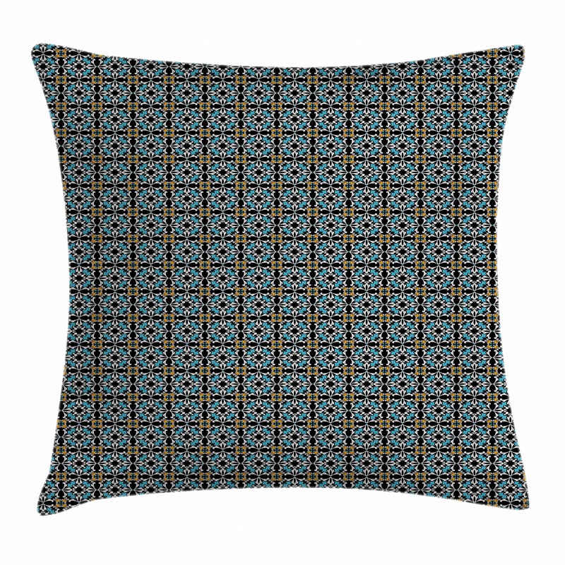 Abstract Floral Mosaic Pillow Cover