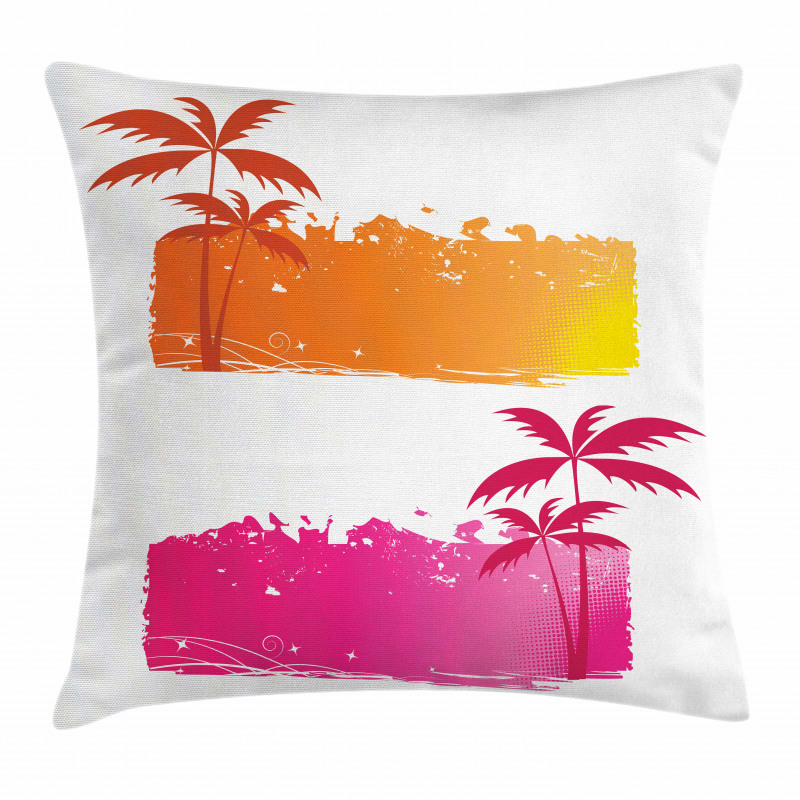 Tropical Grunge Pillow Cover
