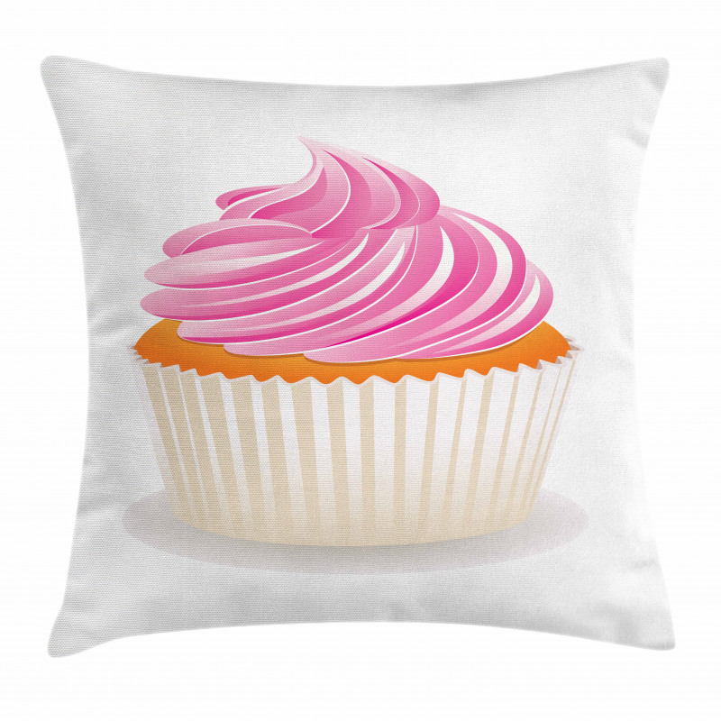 Pink Cupcake Pillow Cover