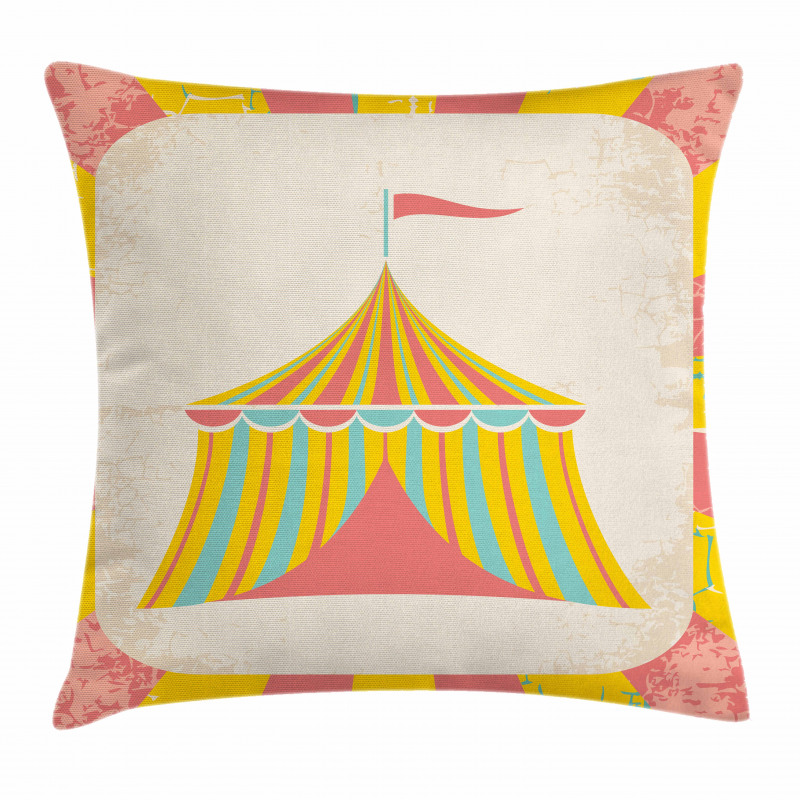 Circus Tent Grunge Pillow Cover