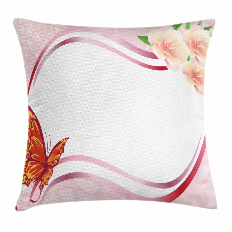Abstract Floral Pink Pillow Cover