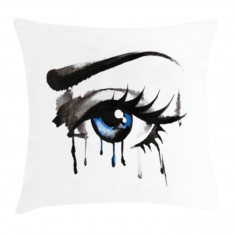 Dramatic Look of a Woman Pillow Cover