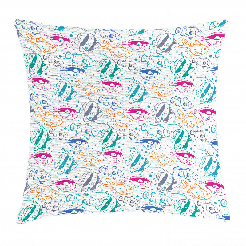 Retro Cartoon Style Pillow Cover