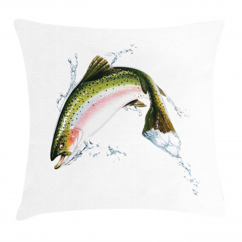 Salmon Photorealistic Art Pillow Cover