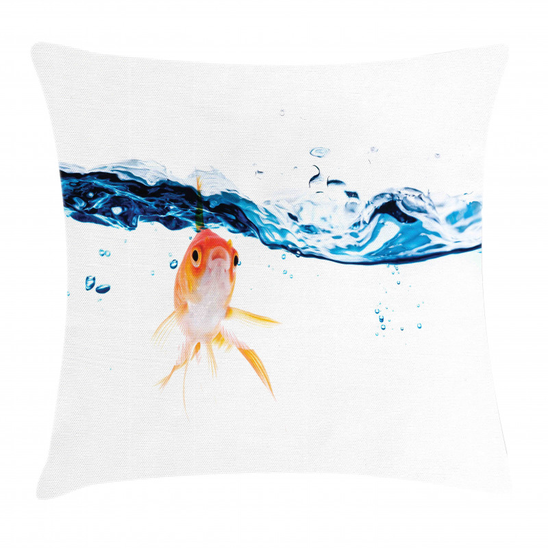 Goldfish Swimming in Water Pillow Cover