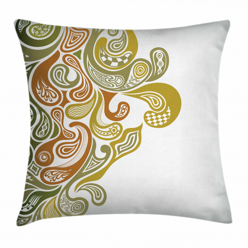 Modern Scroll Leaf Pillow Cover