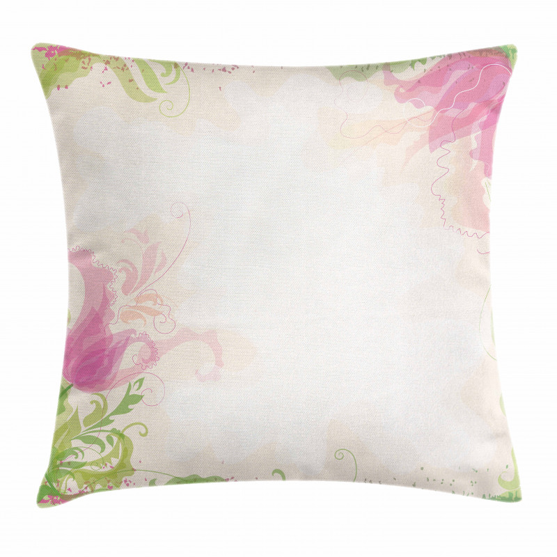 Pastel Tulips Pillow Cover