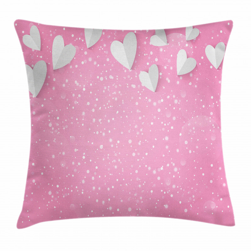 3D Hearts Wings Pillow Cover