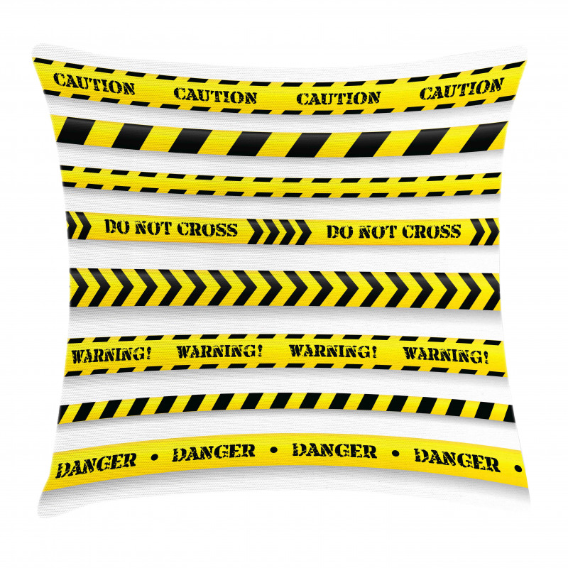 Caution Tapes Pattern Pillow Cover