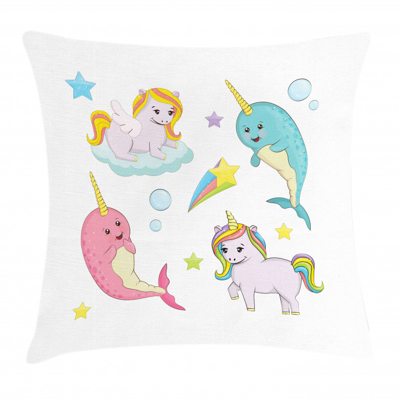 Colorful Rainbow Animal Pillow Cover