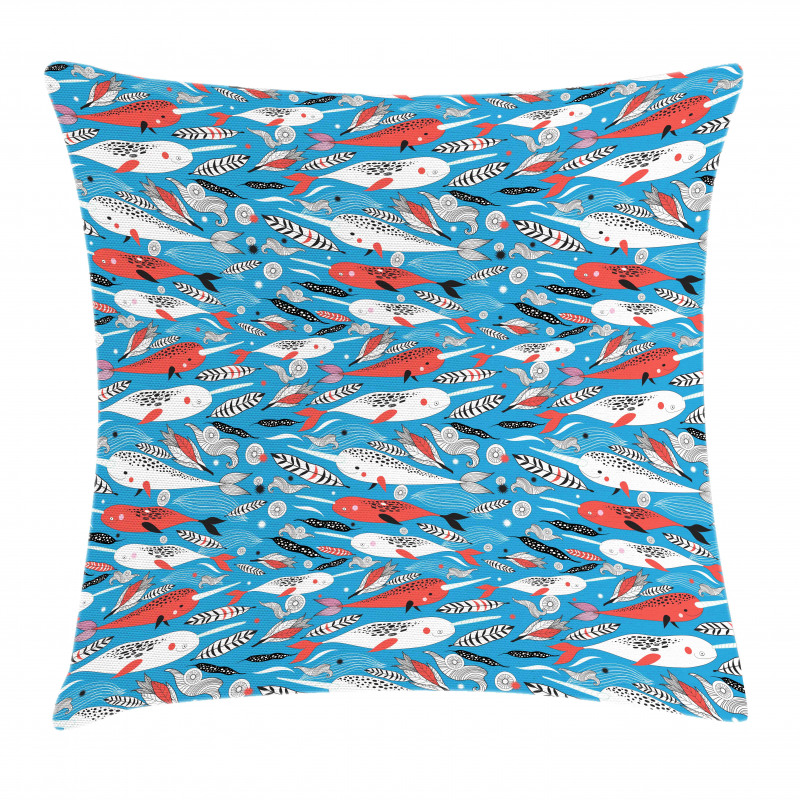 Underwater Life Pattern Pillow Cover