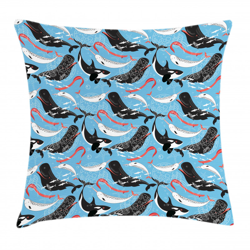 Arctic Ocean Fauna Pillow Cover