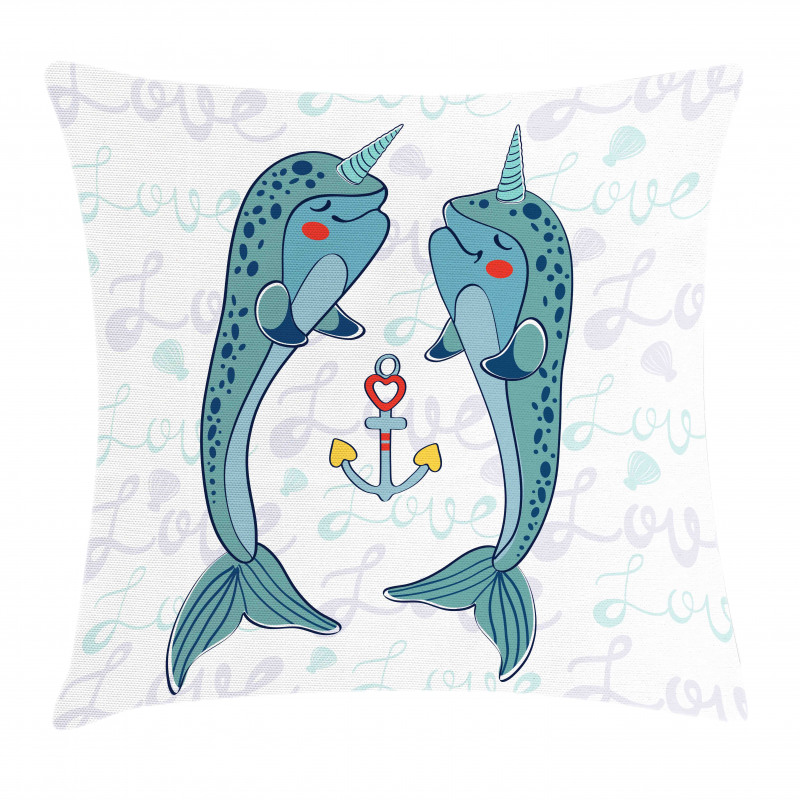 Animal Couple in Love Pillow Cover
