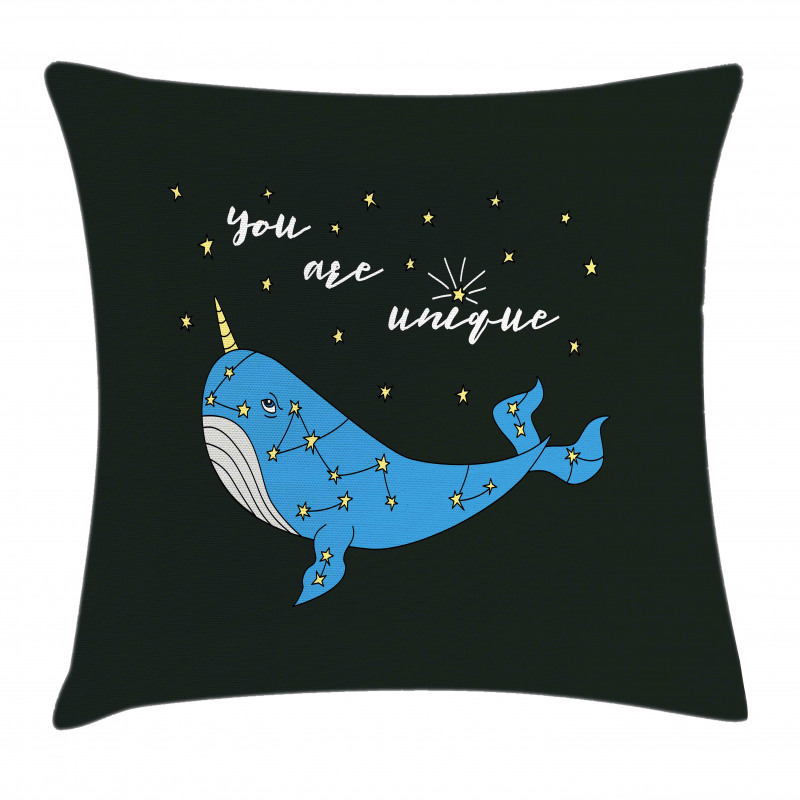 Cartoon Style Whale Pillow Cover