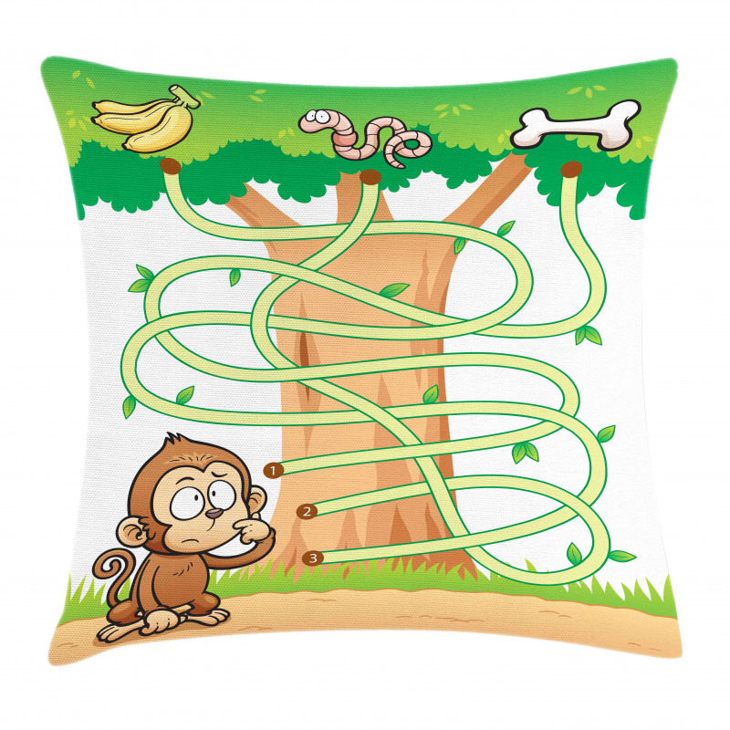 Curious Monkey Pillow Cover