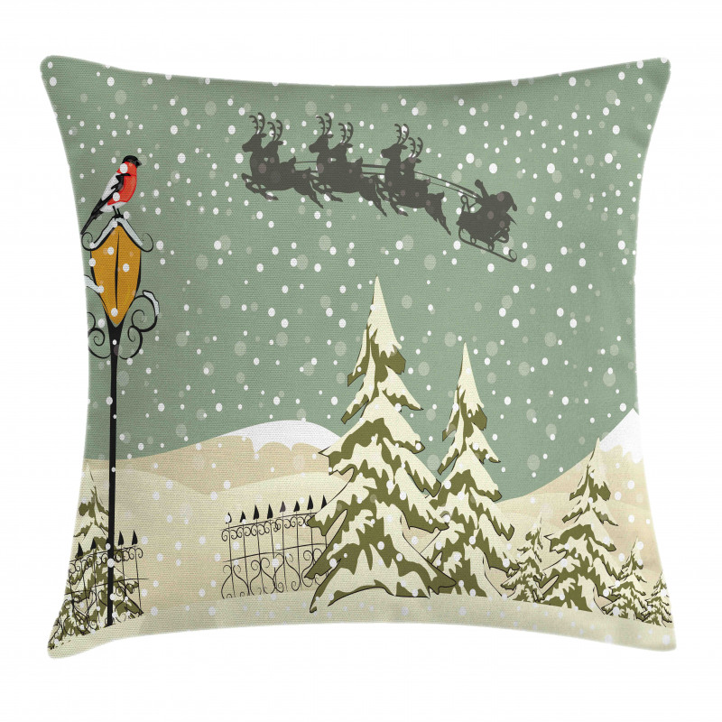 Santa Claus Reindeer Pillow Cover