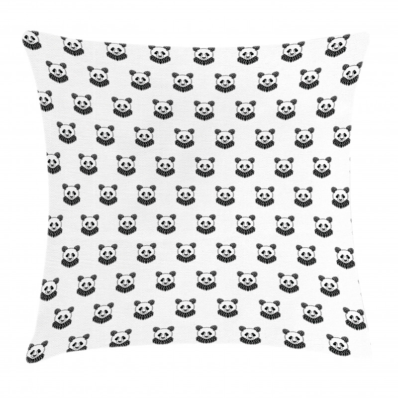 Panda Bear Portraits Pillow Cover