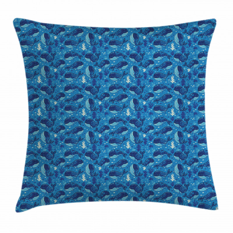 Aquatic Themed Design Pillow Cover