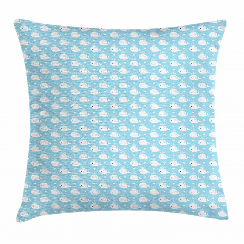 Blue Baby Shower Design Pillow Cover