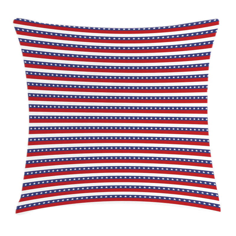 American Flag Motif Pillow Cover