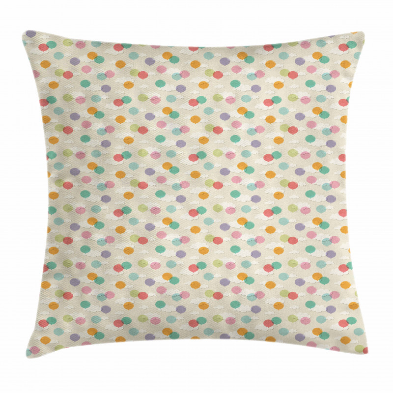 Kids Balloons Clouds Pillow Cover