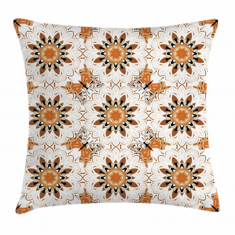 Mandala Butterfly Pillow Cover